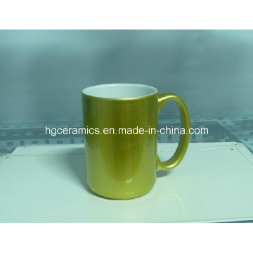 15oz Gold, Silver Sublimation Mugs